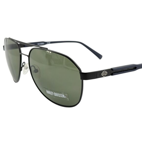 Harley Davidson HD0933X Mens Metal Aviator Sunglass 02P Matte Black 60-16 - Picture 2 of 5